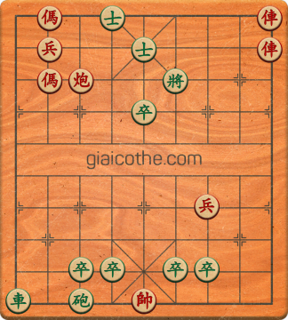 Bàn cờ tướng bài tập Cờ Tướng Khó Nhất màn 1 ván 115 - Độ khó Trung Bình