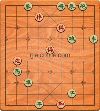 Bàn cờ tướng bài tập Cờ Tướng Khó Nhất màn 1 ván 12 - Độ khó Trung Bình