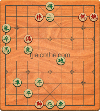 Bàn cờ tướng bài tập Cờ Tướng Khó Nhất màn 1 ván 124 - Độ khó Trung Bình