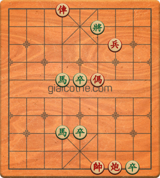 Bàn cờ tướng bài tập Cờ Tướng Khó Nhất màn 1 ván 127 - Độ khó Trung Bình