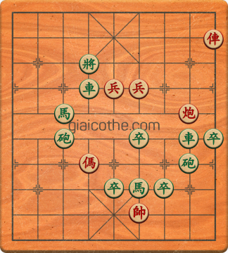 Bàn cờ tướng bài tập Cờ Tướng Khó Nhất màn 1 ván 128 - Độ khó Trung Bình