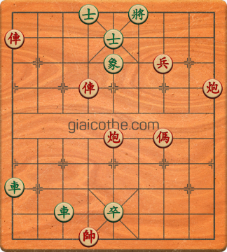 Bàn cờ tướng bài tập Cờ Tướng Khó Nhất màn 1 ván 13 - Độ khó Trung Bình