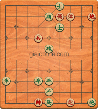 Bàn cờ tướng bài tập Cờ Tướng Khó Nhất màn 1 ván 135 - Độ khó Trung Bình