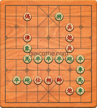 Bàn cờ tướng bài tập Cờ Tướng Khó Nhất màn 1 ván 14 - Độ khó Trung Bình