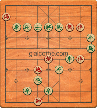 Bàn cờ tướng bài tập Cờ Tướng Khó Nhất màn 1 ván 144 - Độ khó Trung Bình