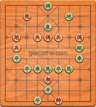 Bàn cờ tướng bài tập Cờ Tướng Khó Nhất màn 1 ván 15 - Độ khó Trung Bình
