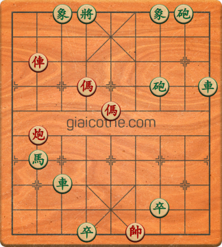 Bàn cờ tướng bài tập Cờ Tướng Khó Nhất màn 1 ván 176 - Độ khó Trung Bình