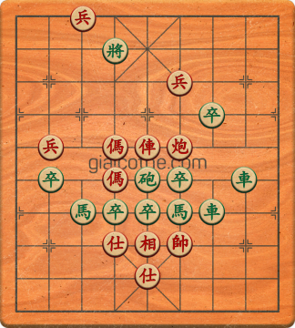 Bàn cờ tướng bài tập Cờ Tướng Khó Nhất màn 1 ván 178 - Độ khó Trung Bình