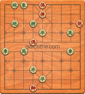 Bàn cờ tướng bài tập Cờ Tướng Khó Nhất màn 1 ván 18 - Độ khó Trung Bình