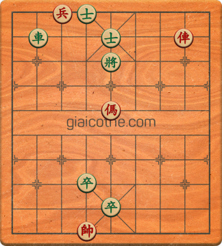 Bàn cờ tướng bài tập Cờ Tướng Khó Nhất màn 1 ván 184 - Độ khó Trung Bình