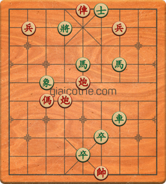 Bàn cờ tướng bài tập Cờ Tướng Khó Nhất màn 1 ván 188 - Độ khó Trung Bình