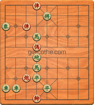 Bàn cờ tướng bài tập Cờ Tướng Khó Nhất màn 1 ván 189 - Độ khó Trung Bình