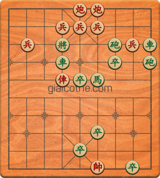 Bàn cờ tướng bài tập Cờ Tướng Khó Nhất màn 1 ván 194 - Độ khó Trung Bình