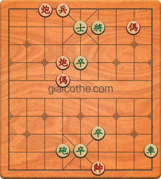 Bàn cờ tướng bài tập Cờ Tướng Khó Nhất màn 1 ván 2 - Độ khó Trung Bình