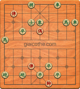 Bàn cờ tướng bài tập Cờ Tướng Khó Nhất màn 1 ván 203 - Độ khó Trung Bình