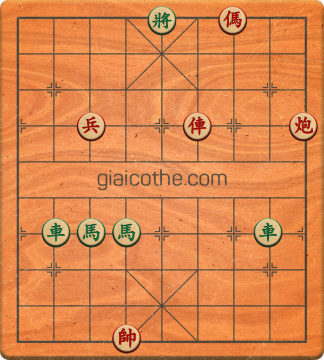 Bàn cờ tướng bài tập Cờ Tướng Khó Nhất màn 1 ván 204 - Độ khó Trung Bình