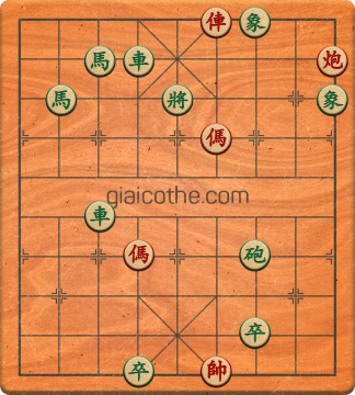 Bàn cờ tướng bài tập Cờ Tướng Khó Nhất màn 1 ván 207 - Độ khó Trung Bình