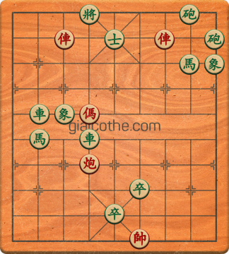 Bàn cờ tướng bài tập Cờ Tướng Khó Nhất màn 1 ván 216 - Độ khó Trung Bình