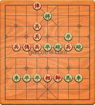 Bàn cờ tướng bài tập Cờ Tướng Khó Nhất màn 1 ván 217 - Độ khó Trung Bình