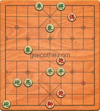 Bàn cờ tướng bài tập Cờ Tướng Khó Nhất màn 1 ván 218 - Độ khó Trung Bình