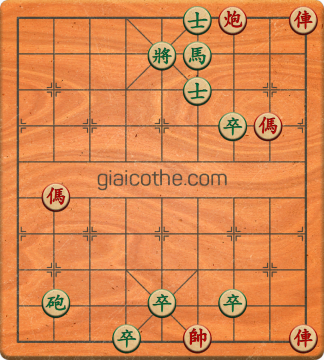 Bàn cờ tướng bài tập Cờ Tướng Khó Nhất màn 1 ván 223 - Độ khó Trung Bình