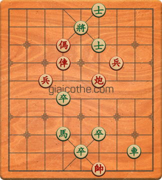 Bàn cờ tướng bài tập Cờ Tướng Khó Nhất màn 1 ván 224 - Độ khó Trung Bình