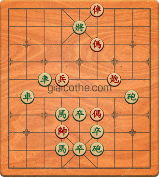 Bàn cờ tướng bài tập Cờ Tướng Khó Nhất màn 1 ván 228 - Độ khó Trung Bình