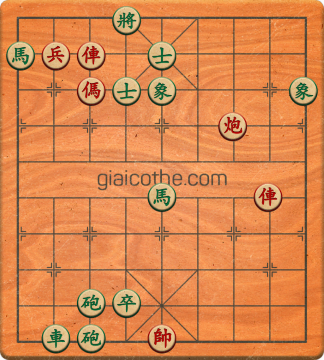 Bàn cờ tướng bài tập Cờ Tướng Khó Nhất màn 1 ván 23 - Độ khó Trung Bình