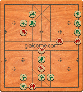 Bàn cờ tướng bài tập Cờ Tướng Khó Nhất màn 1 ván 230 - Độ khó Trung Bình