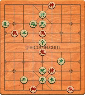 Bàn cờ tướng bài tập Cờ Tướng Khó Nhất màn 1 ván 240 - Độ khó Trung Bình