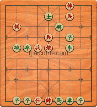 Bàn cờ tướng bài tập Cờ Tướng Khó Nhất màn 1 ván 243 - Độ khó Trung Bình