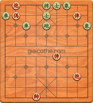 Bàn cờ tướng bài tập Cờ Tướng Khó Nhất màn 1 ván 25 - Độ khó Trung Bình