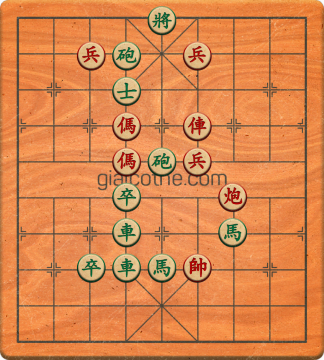 Bàn cờ tướng bài tập Cờ Tướng Khó Nhất màn 1 ván 261 - Độ khó Trung Bình