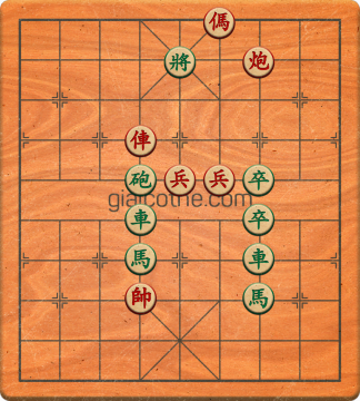 Bàn cờ tướng bài tập Cờ Tướng Khó Nhất màn 1 ván 265 - Độ khó Trung Bình