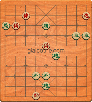 Bàn cờ tướng bài tập Cờ Tướng Khó Nhất màn 1 ván 274 - Độ khó Trung Bình