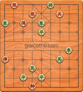 Bàn cờ tướng bài tập Cờ Tướng Khó Nhất màn 1 ván 280 - Độ khó Trung Bình