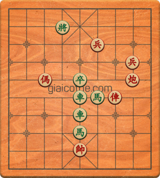 Bàn cờ tướng bài tập Cờ Tướng Khó Nhất màn 1 ván 299 - Độ khó Trung Bình