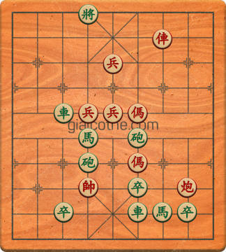 Bàn cờ tướng bài tập Cờ Tướng Khó Nhất màn 1 ván 304 - Độ khó Trung Bình