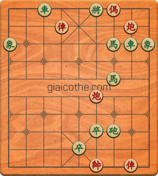 Bàn cờ tướng bài tập Cờ Tướng Khó Nhất màn 1 ván 305 - Độ khó Trung Bình