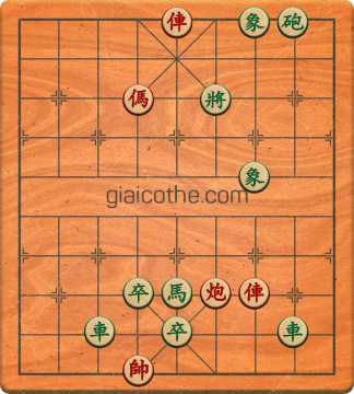 Bàn cờ tướng bài tập Cờ Tướng Khó Nhất màn 1 ván 306 - Độ khó Trung Bình