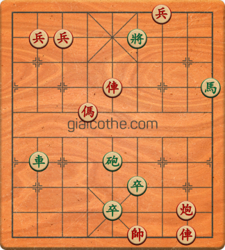 Bàn cờ tướng bài tập Cờ Tướng Khó Nhất màn 1 ván 313 - Độ khó Trung Bình