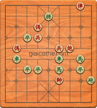 Bàn cờ tướng bài tập Cờ Tướng Khó Nhất màn 1 ván 315 - Độ khó Trung Bình