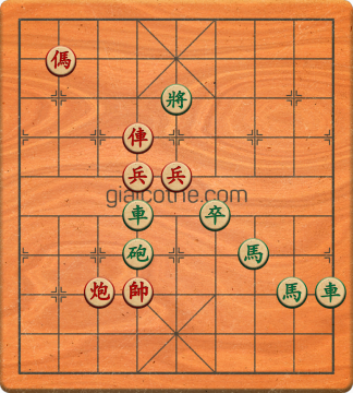 Bàn cờ tướng bài tập Cờ Tướng Khó Nhất màn 1 ván 328 - Độ khó Trung Bình