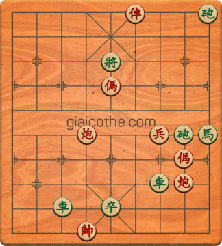 Bàn cờ tướng bài tập Cờ Tướng Khó Nhất màn 1 ván 332 - Độ khó Trung Bình