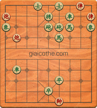 Bàn cờ tướng bài tập Cờ Tướng Khó Nhất màn 1 ván 340 - Độ khó Trung Bình