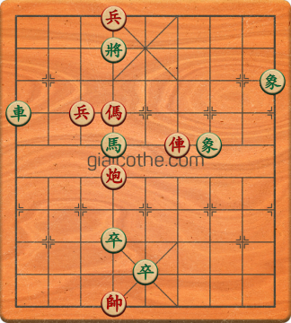 Bàn cờ tướng bài tập Cờ Tướng Khó Nhất màn 1 ván 366 - Độ khó Trung Bình