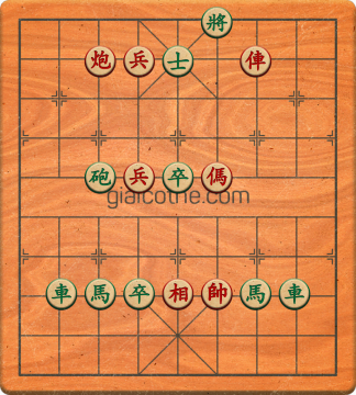 Bàn cờ tướng bài tập Cờ Tướng Khó Nhất màn 1 ván 370 - Độ khó Trung Bình