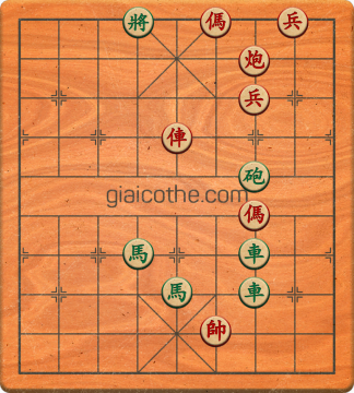 Bàn cờ tướng bài tập Cờ Tướng Khó Nhất màn 1 ván 376 - Độ khó Trung Bình