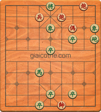 Bàn cờ tướng bài tập Cờ Tướng Khó Nhất màn 1 ván 377 - Độ khó Trung Bình