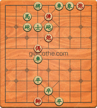 Bàn cờ tướng bài tập Cờ Tướng Khó Nhất màn 1 ván 378 - Độ khó Trung Bình